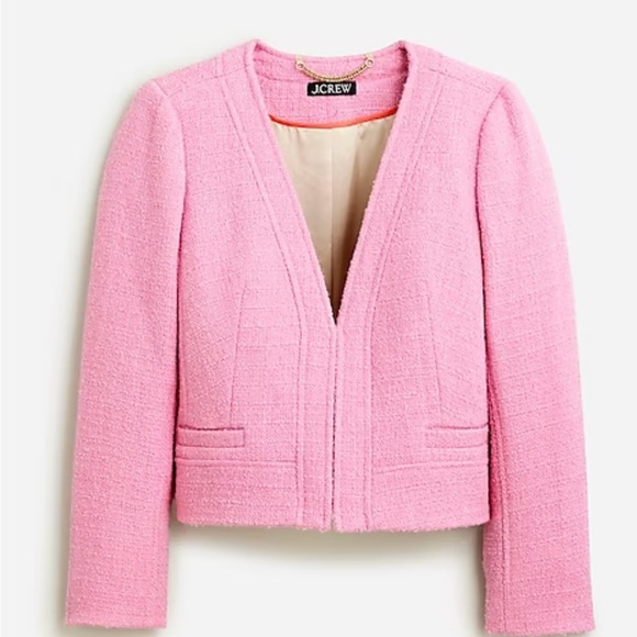 🆕{J.Crew} Collarless Lady Jacket in Maritime Tweed - Picture 2 of 10